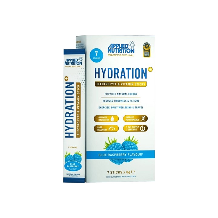 Applied Nutrition Hydration+ Electrolyte & Vitamin Powder Sticks 7x8g Strawberry Raspberry