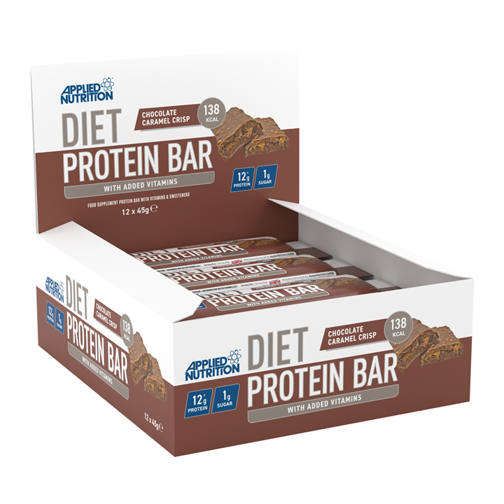 Applied Nutrition Diet Protein Bar 12x45g Chocolate Salted Caramel